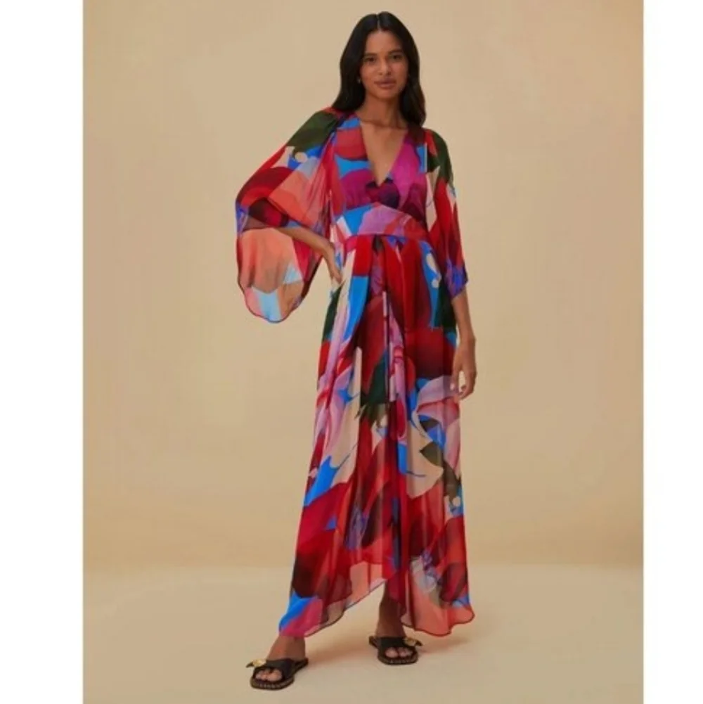 Farm Rio Watercolor Maxidress - Picture 3 of 3